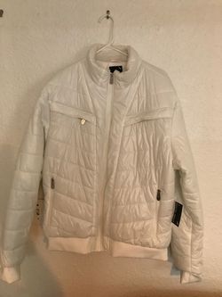 Stone Falcon White Puffer Jacket