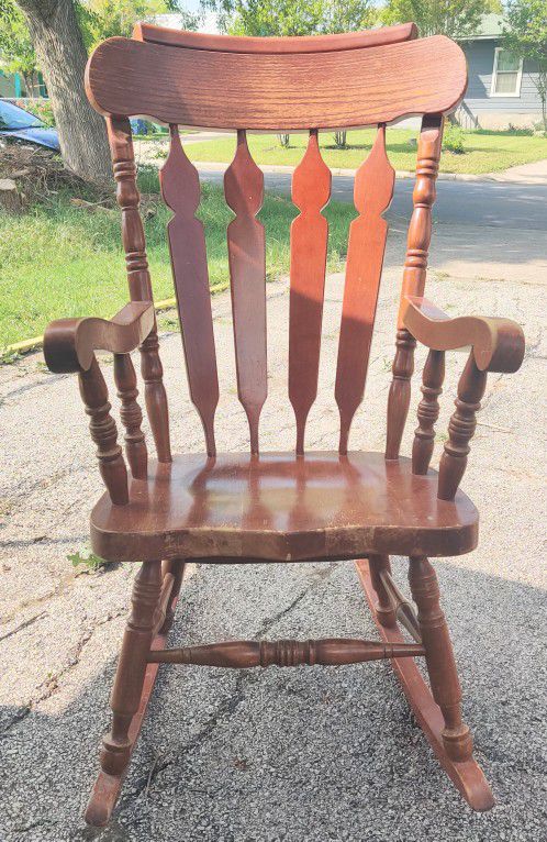 Wooden Vintage 1(contact info removed) Rocking Chair from Yugoslavia 