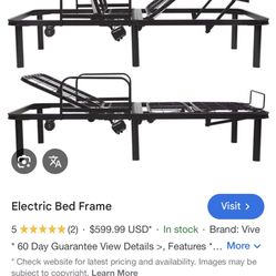 Twin Extra Long Electric Bed Frame 