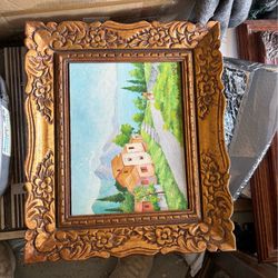 large vintage wooden frames for canvas