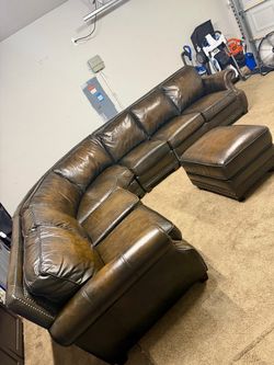 Real top grain leather Sectional Sofa