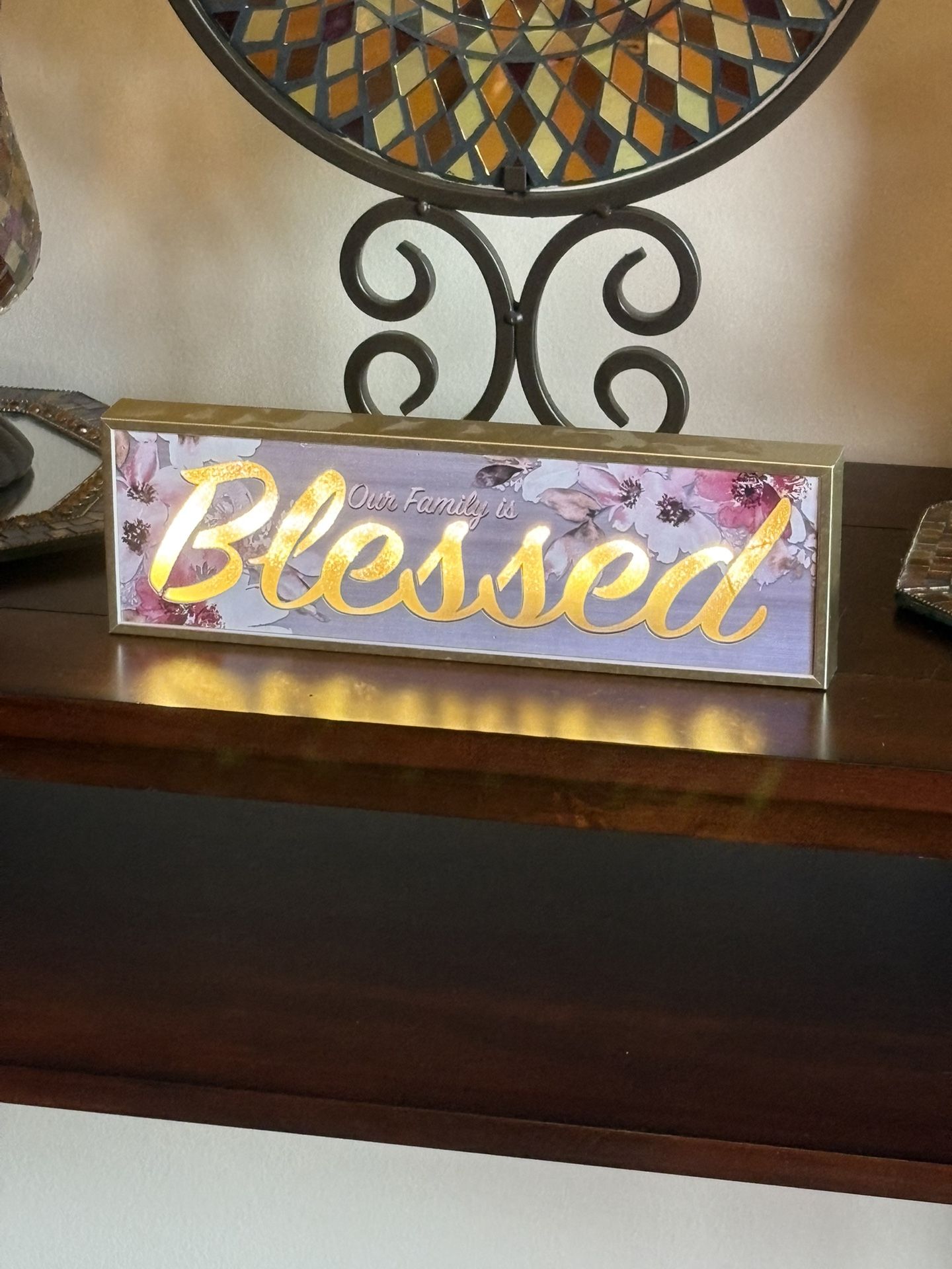 BLESSED Lighted Sign! 