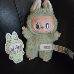 Labubu Macaron Green Grape Plush Toy Keychain 