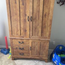 Wood Armoire 