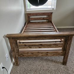 Used Twin Size Platform Wooden Bed