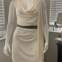 Women's Cream Colored Toga by California Costume sz L