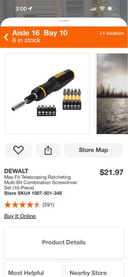 DEWALT Max Fit Ratcheting Multi-Bit Screwdriver Set