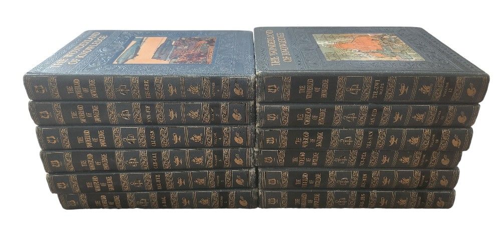 The Wonderland Of Knowledge 1956 Pictorial Encyclopedia Set 12 Vol A-ZWI 