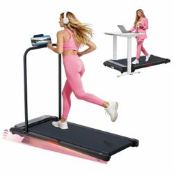 Treadmill with a handle and incline