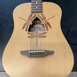 Luna Safari Dragonfly 3/4 Travel Acoustic Guitar 