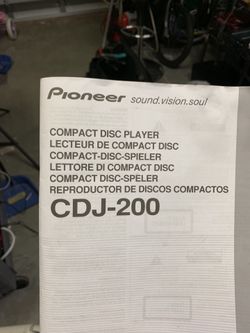 Pioneer cdj 200 user manual