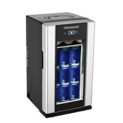 NEW in Box FRIGIDAIRE Mini Drink Can Wine Fridge - 18 Cans Or 4 Wine Bottles - Thermoelectric - Stainless