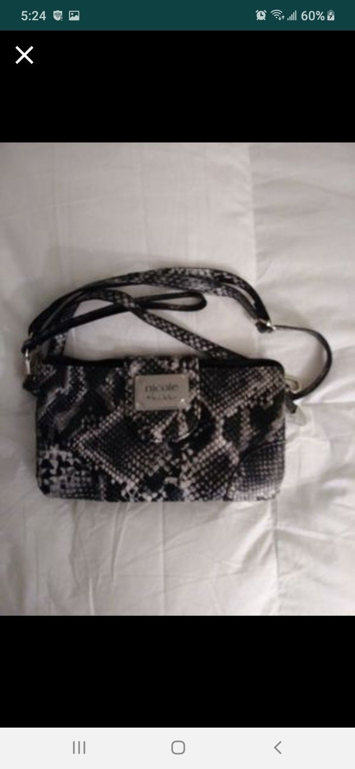 Nicole Miller snakeskin purse new