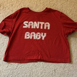 Women’s Size M Christmas Crop Top