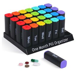 One Month Pill Organizer with Tray
