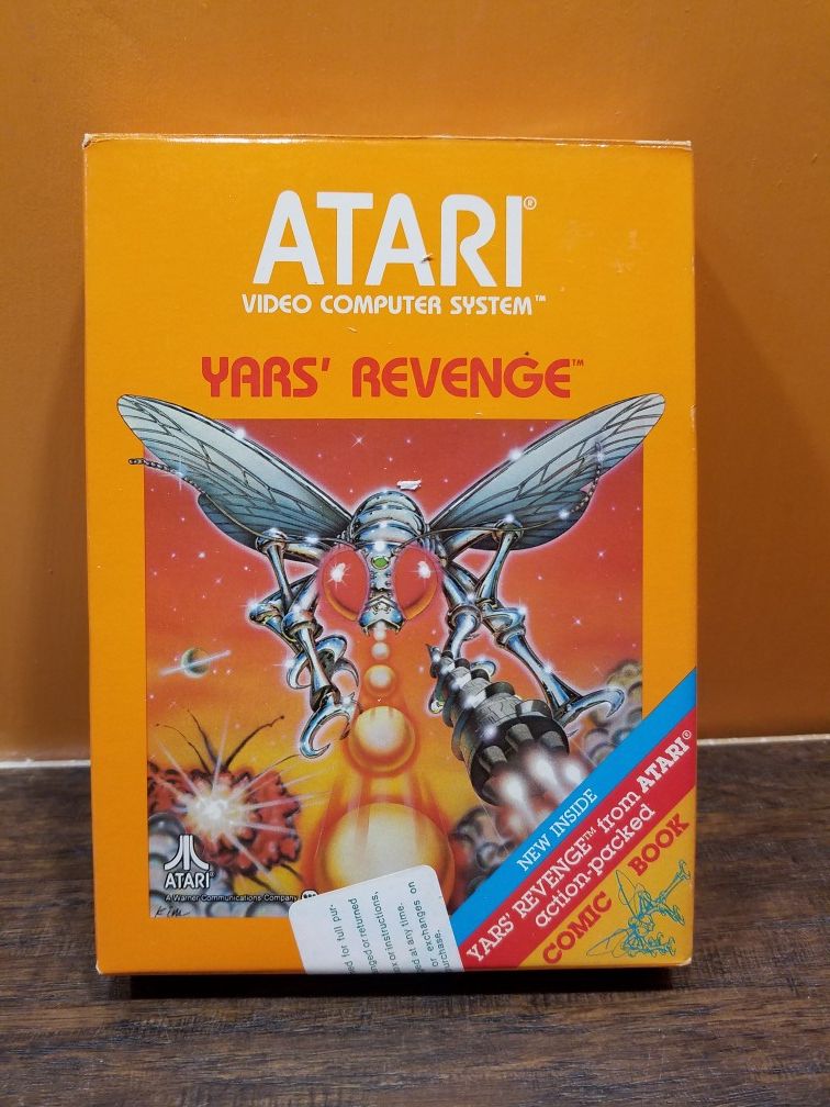 Atari 2600 yars revenge video game cartridge CIB