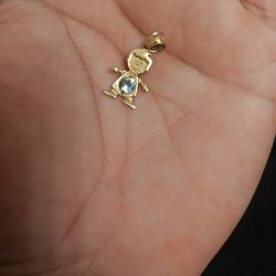 14k Boy Pendant With Diamond 💎 