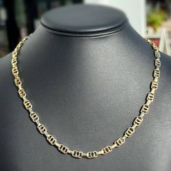 Jewelry 14k solid yellow gold interlocking Kingsley Gucci link chain necklace 20.75” 5.60mm