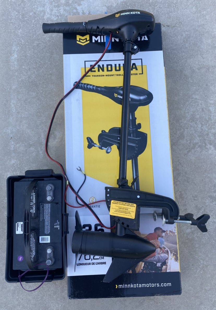Minn Kota Trolling Motor w/ Battery for Sale in Rancho Cucamonga, CA