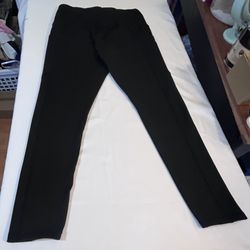 WOMENS YOGA FLEECE LEGGINGS WITH POCKETS, OGA PANTS, WARM PANTS SZ MEDIUM