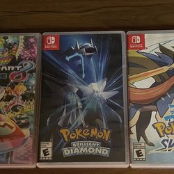 Pokemon Legends Arceus/Mario Kart 8 Deluxe/Super Smash Bros Ultimate