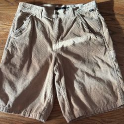 men's shorts vans corduroy khaki size 32 Loose Fit