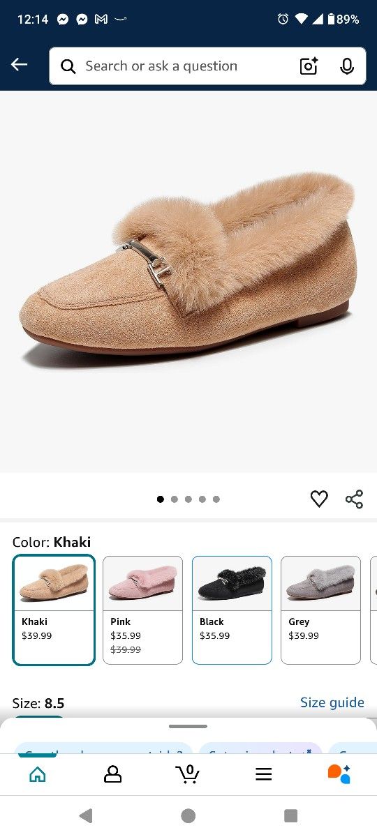 Women's Cozy Furry Flat Shoe
US Size 9 10 And 11