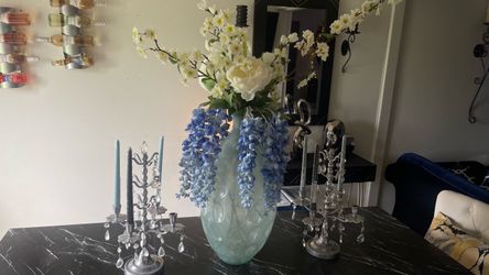 Vase and candle holders