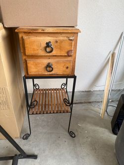 Rustic wooden table with Metal Frame