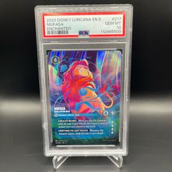 Disney Lorcana Shimmering Skies Mufasa Ruler of Pride Rock ENCHANTED Psa 10
