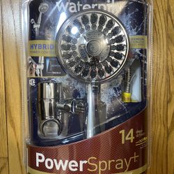 WATERPIK Hybrid PowerSpray+ 14 Spray Settings Shower Head - BRAND NEW