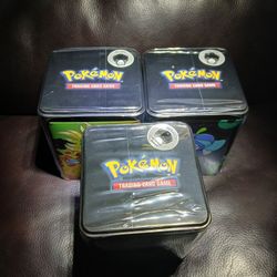 Pokémon Tcg Stack 'Em High Tins Lot Of 3 