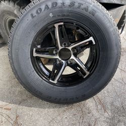 New 205-75-14inch Trailer Tires With 5-lug Aluminum Wheels.  In Stock.  