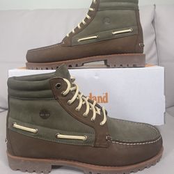 Timberland Authentic 7 Eye Chukka Dark Brown Nubuck Leather Boots Men’s Size 11