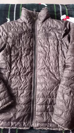 Womens Gray Reversible Coat