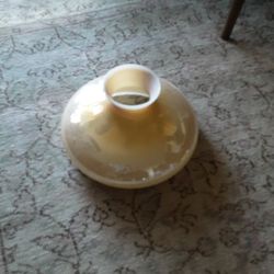 Vintage Iridescent Gold Glass Lampshade 