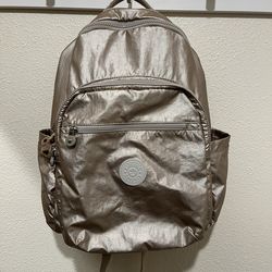 Kipling Monkey Metallic Backpack