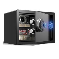 GrimTron Smart Biometric Fingerprint Safe With Silent Mode