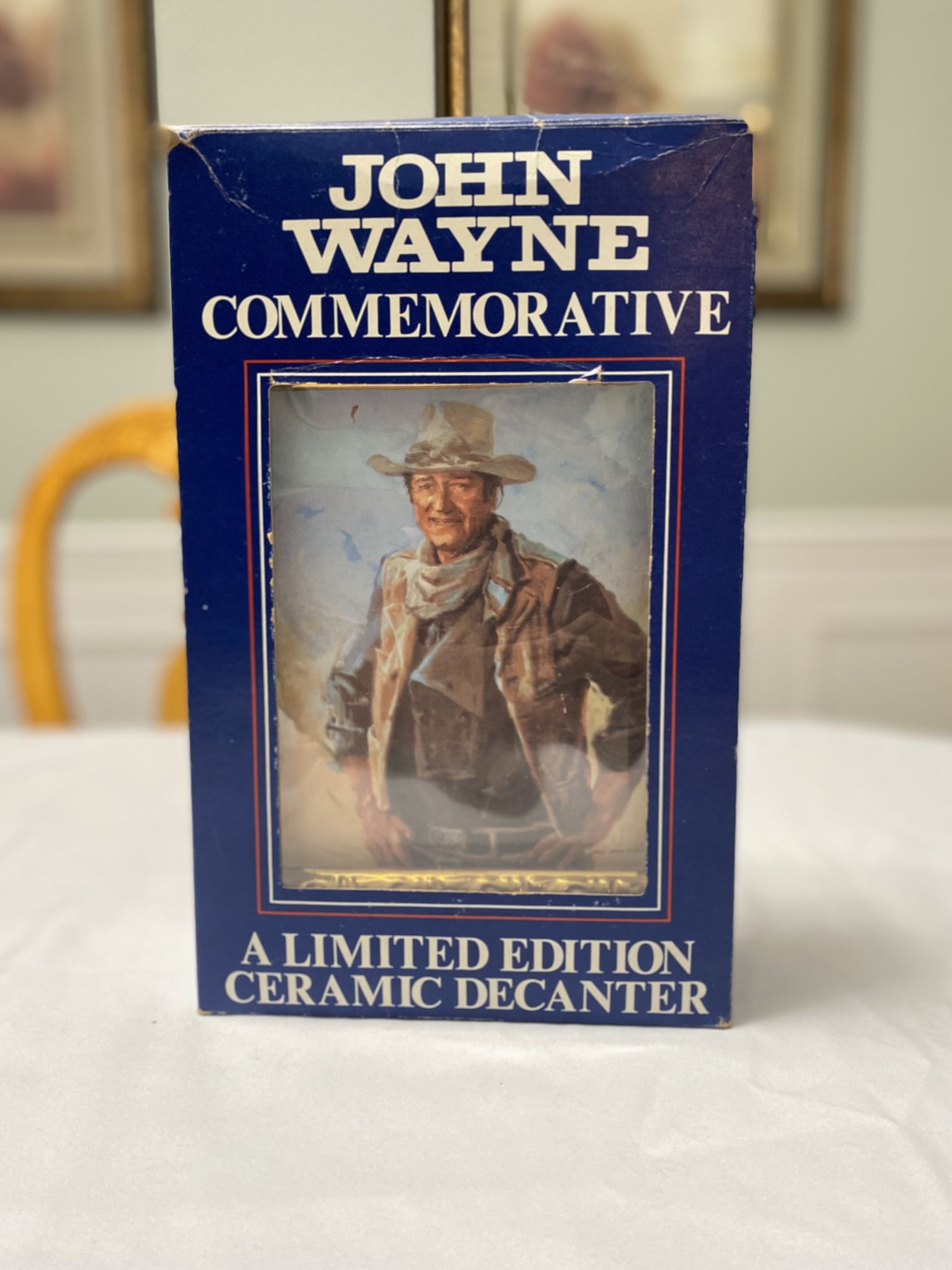 Pending - Rare, Vintage, 1979 John Wayne 23k Gold Limited Edition Decanter