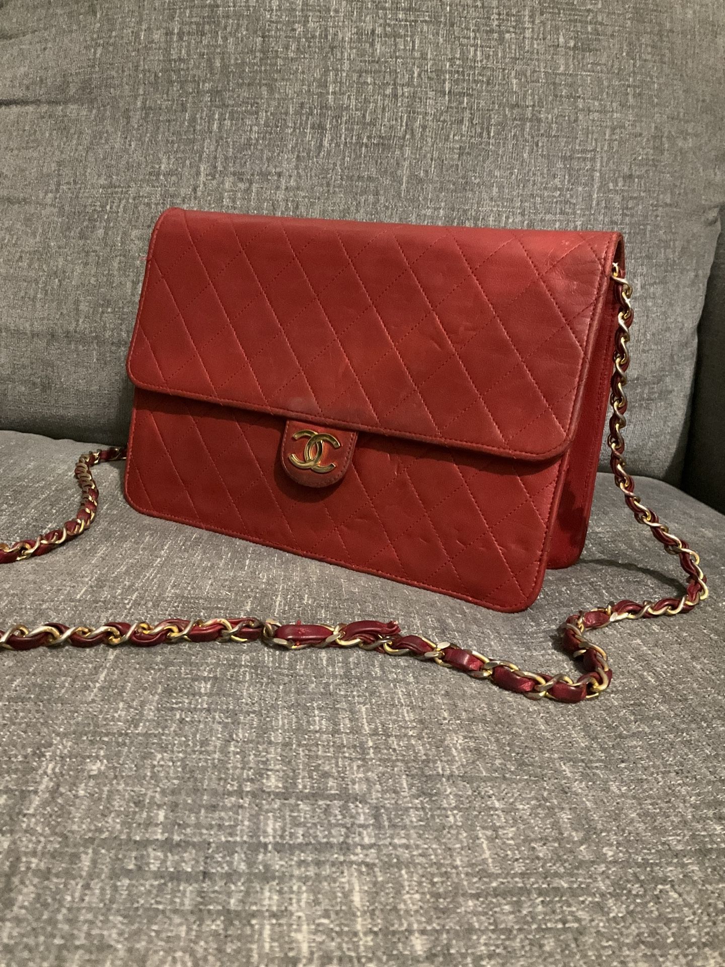 Authentic Vintage Chanel Single Flap Crossbody Bag
