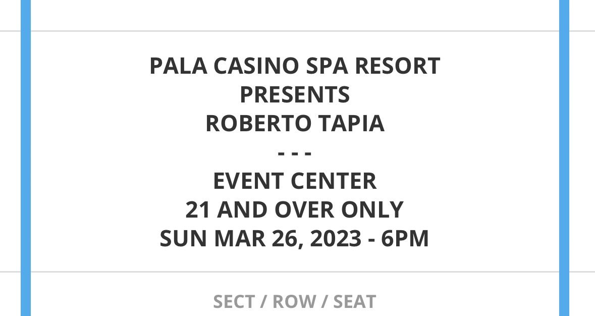 Roberto Tapia Concert in San Diego