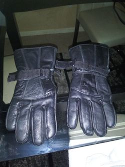 Motorbike leather gloves