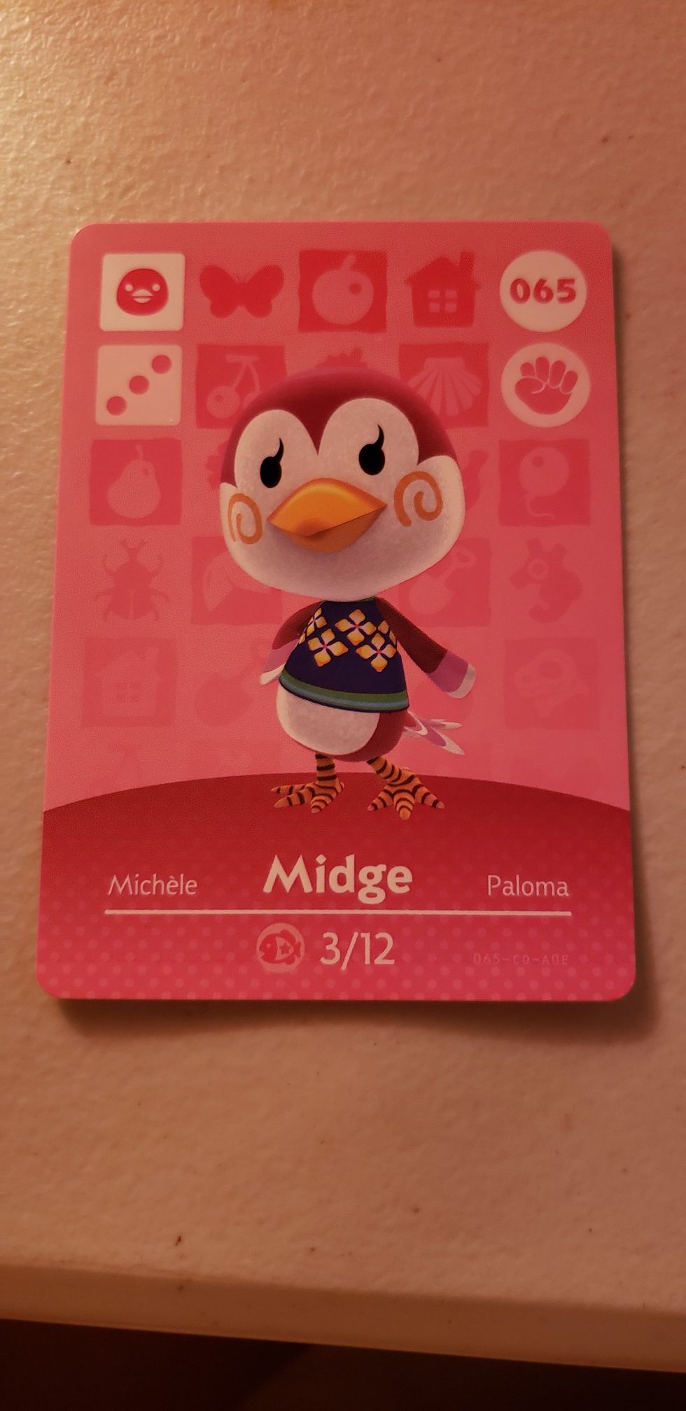 Midge Animal Crossing Amiibo Card