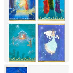 Hallmark IMAGE ARTS Christmas Cards Nativity Angel Wise Men 24 Cards 4 Images  