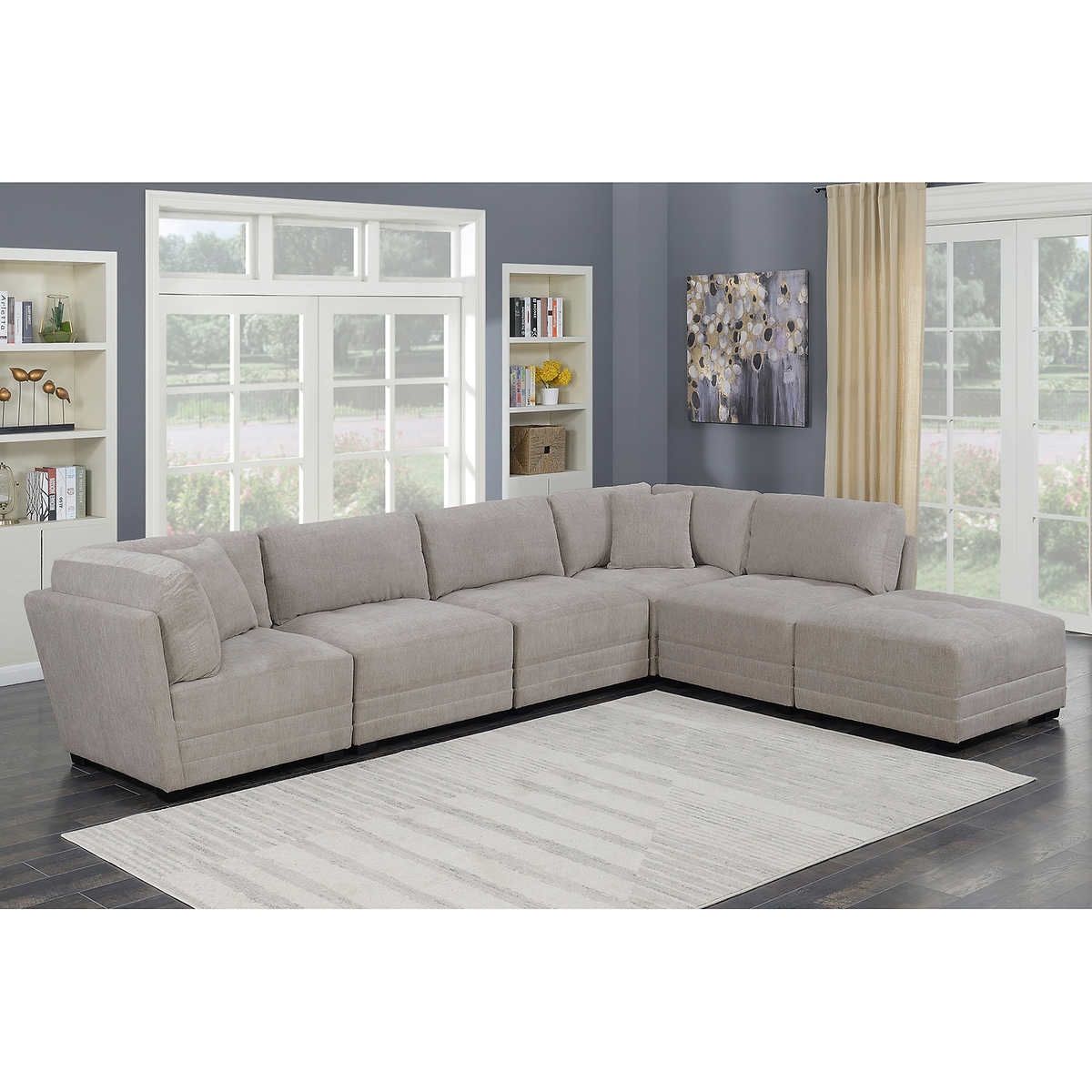 Brand New in Box Lenora 6-piece Fabric Modular Sectional