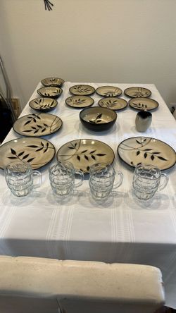 Dishes And 5 Mugs
