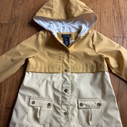 Girls 4-5 T Raincoat And Winter Flannel Coat