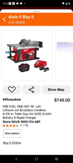 Milwaukee M18 FUEL 8-1/4 in. Cordless Table Saw Kit
