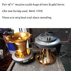Two Massive 2" Horn Drivers Like New