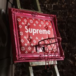 GIMMEHOOP FRAMED HOOP // RED SUPREME 20” by 16”